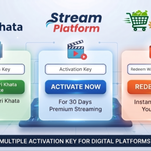 Multiple Activation & Redeem Code (Stream Platform, Mkhata & Rudra Small Shop).